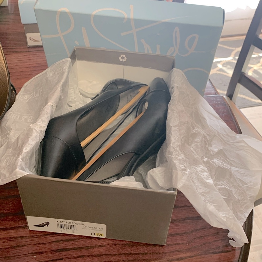 Life Stride, Kizzy, Black Cowgirl, 11M, pump, low heel, worn once